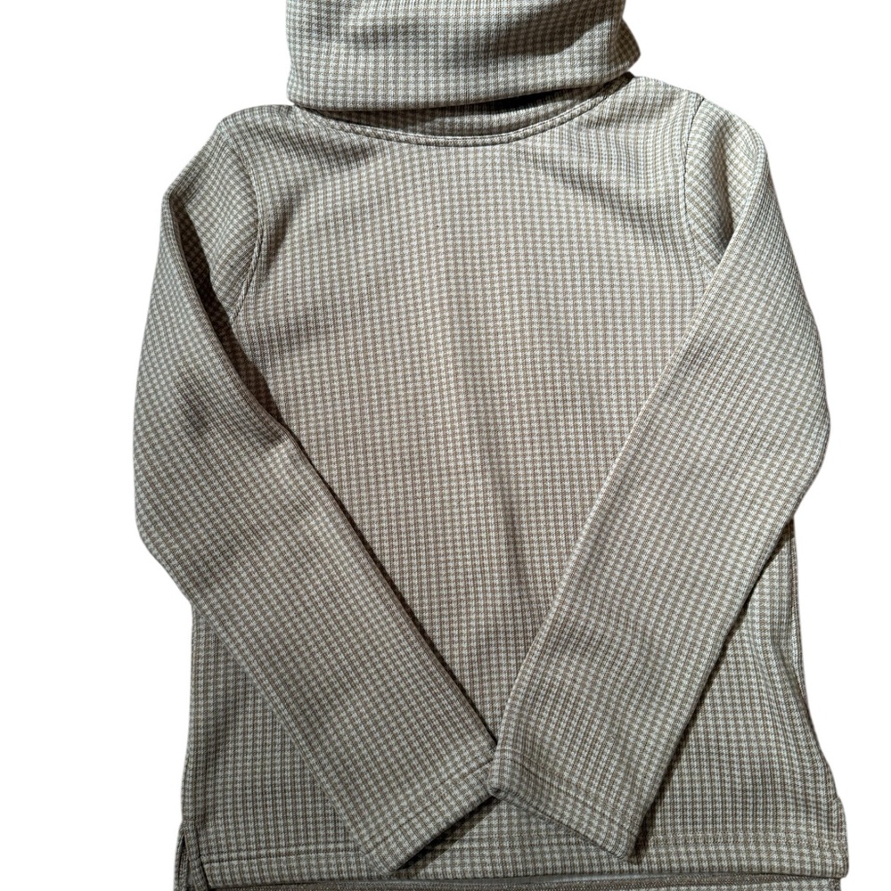 Quiet luxury Beige Check Sweater